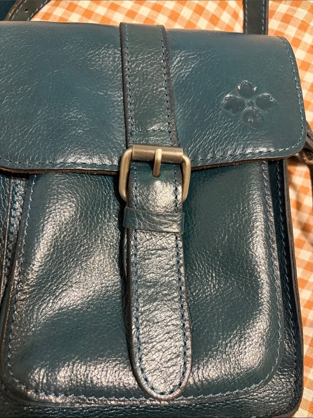 Patricia Nash Leather Crossbody Bag in Deep Teal - Picture 2 of 7